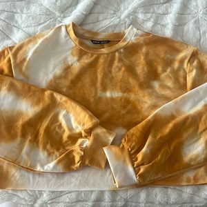 shein tye dye cropped hoodie